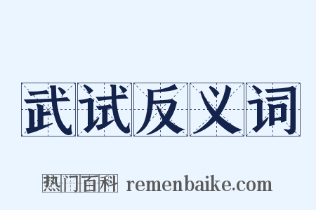 武试反义词是什么意思的图片